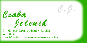 csaba jelenik business card